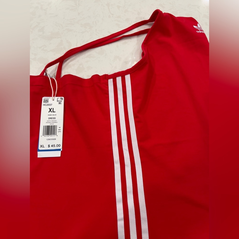 ADIDAS Originals Women's XL Adicolor Classics Tight Summer Dress - Red - NWT - Picture 7 of 8